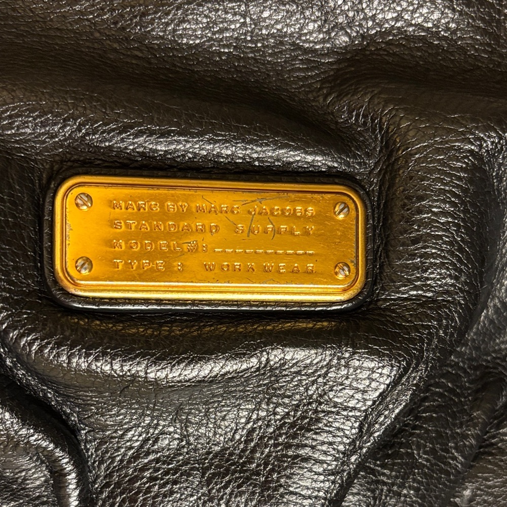 Marc Jacobs Black Leather with Gold Accent
